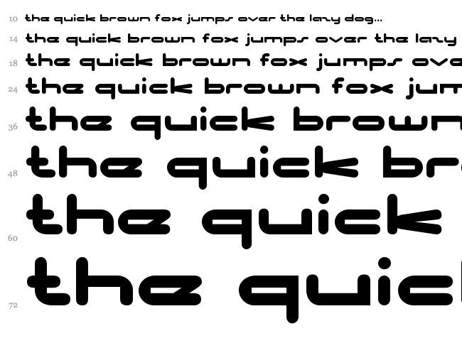 No Clocks font waterfall